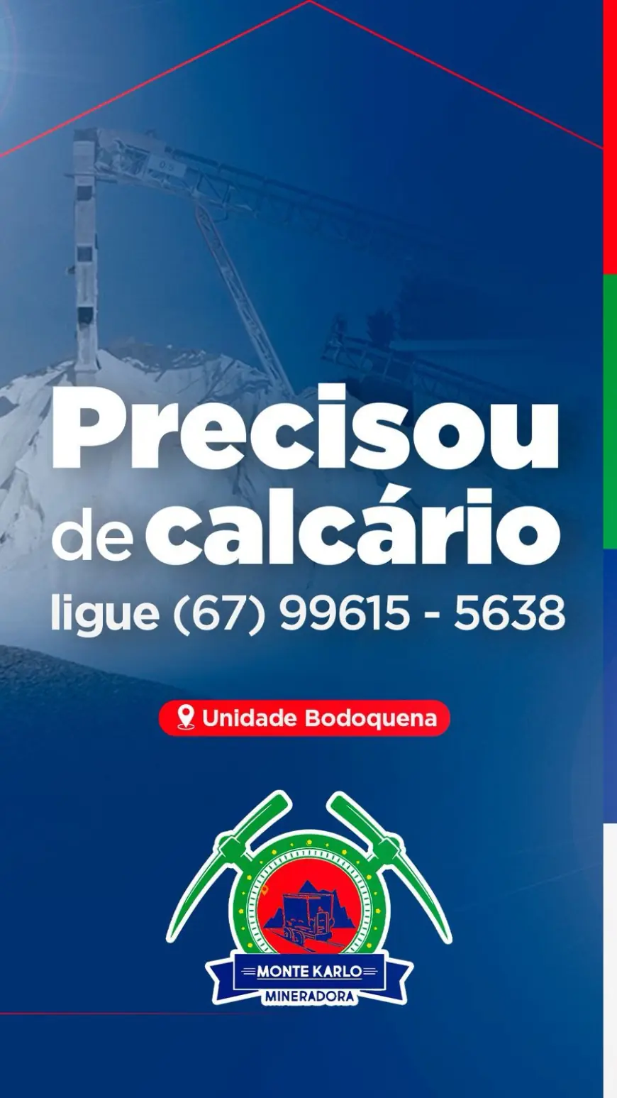 Calcário de alta qualidade direto da jazida: aumente a produtividade da sua lavoura com preço competitivo e entrega garantida