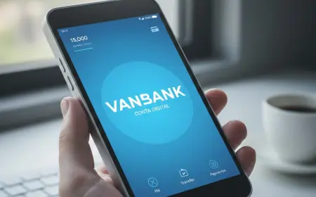 Chega de burocracia! VANBANK é a conta digital feita para simplificar sua vida financeira