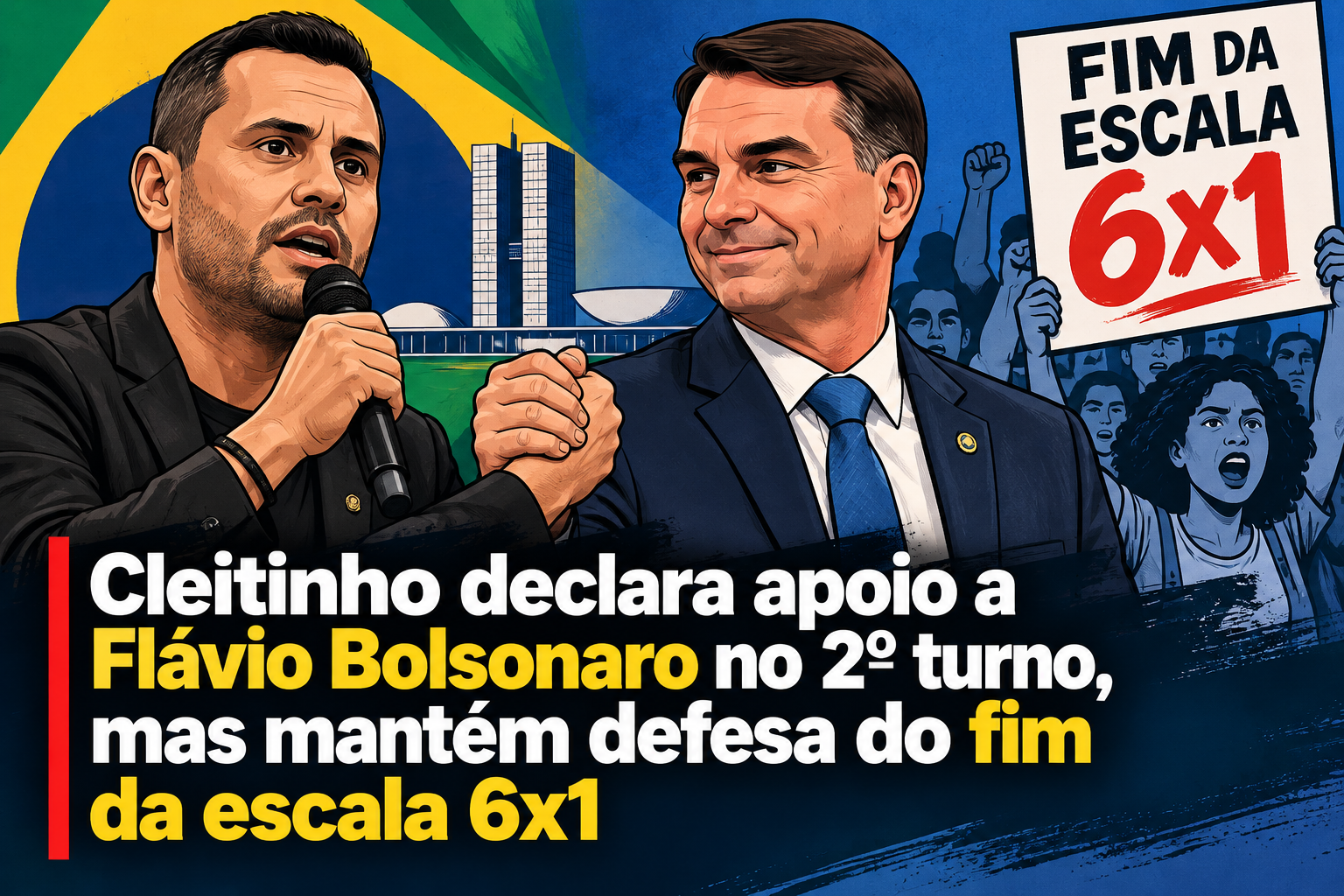 Cleitinho declara apoio a Flávio Bolsonaro no 2º turno, mas mantém defesa do fim da escala 6×1