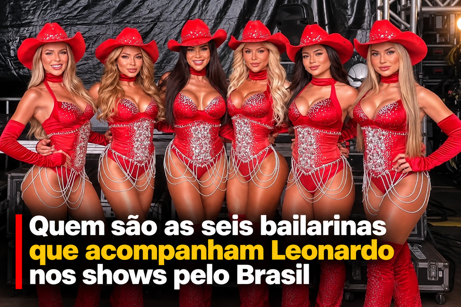 Quem são as seis bailarinas que acompanham Leonardo nos shows pelo Brasil
